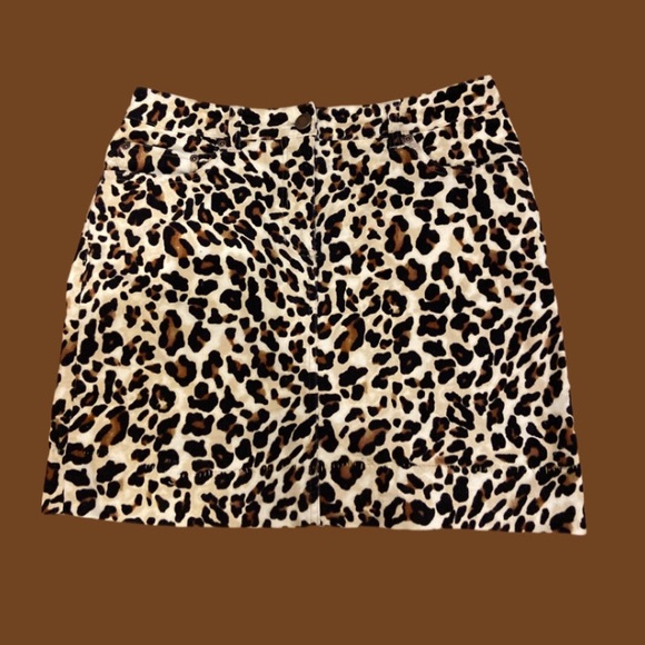 Corduroy Cheetah Skirt - Picture 1 of 3